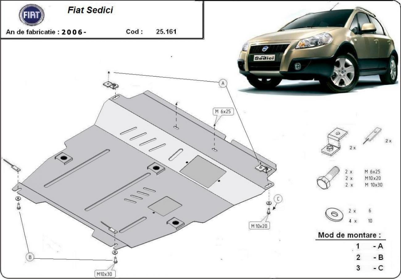 Engine skid plate Fiat Sedici - 2