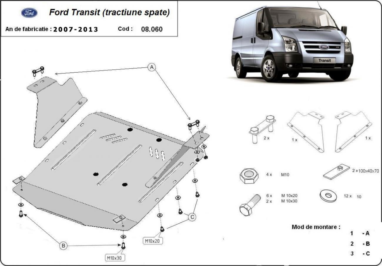 Engine skid plate Ford Transit - rear-wheel drive - 2
