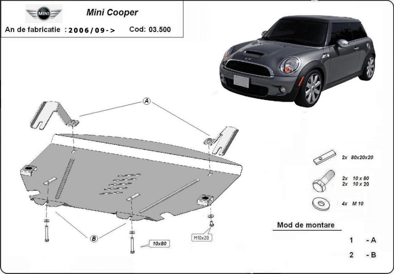 Engine and gearbox skid plate Mini Cooper R56 - 2