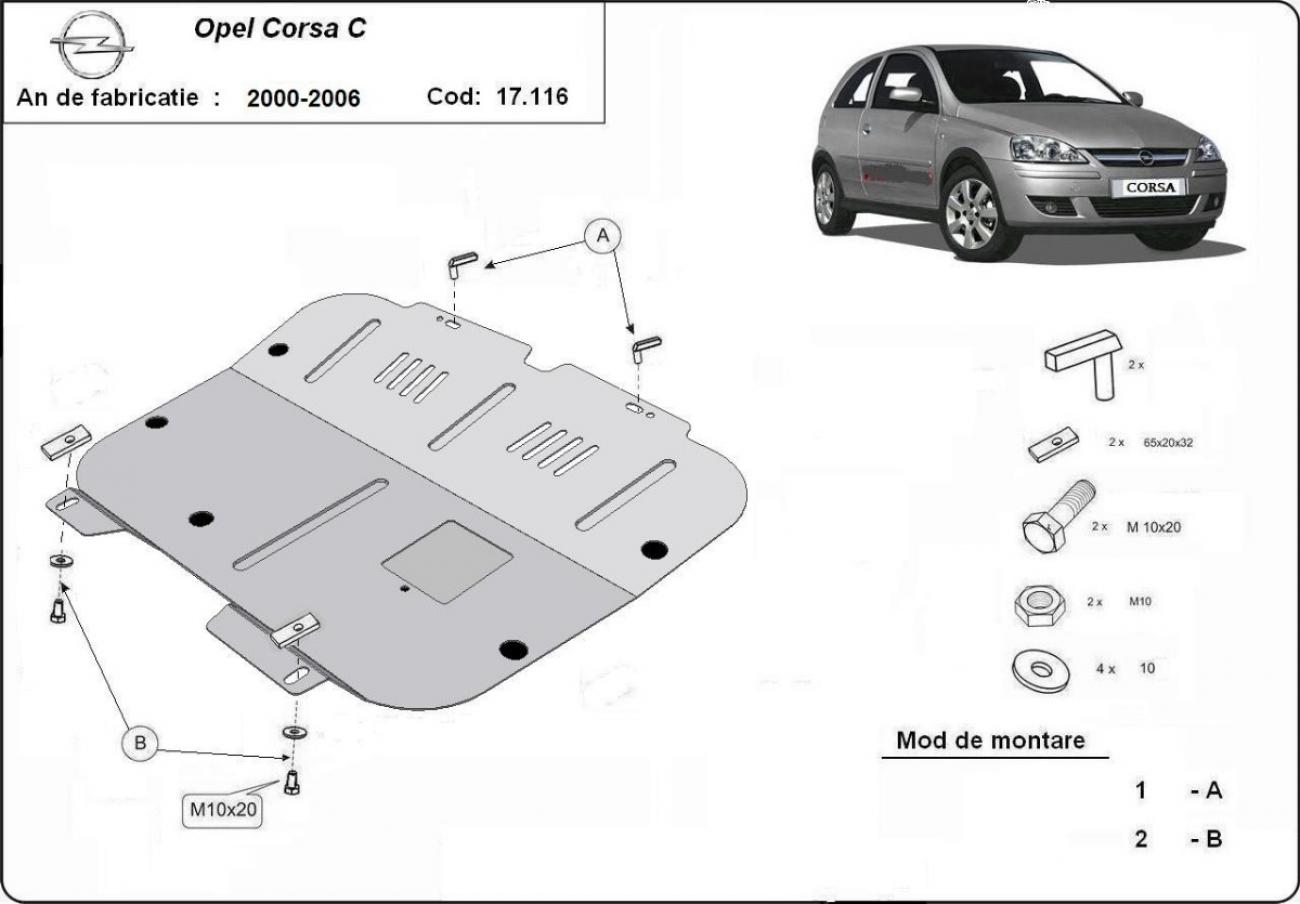 Engine skid plate Opel Corsa C - 2