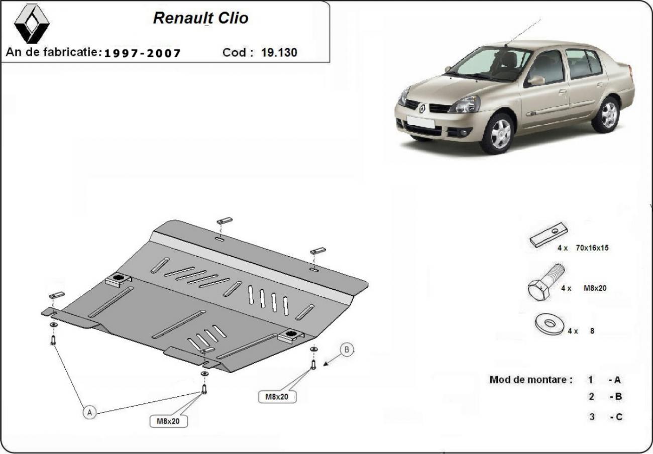 Engine skid plate Renault Clio 2 - 2