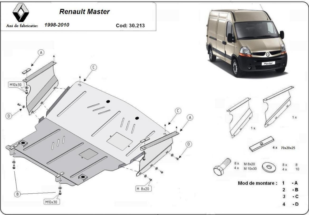 Engine skid plate Renault Master 2 - 2