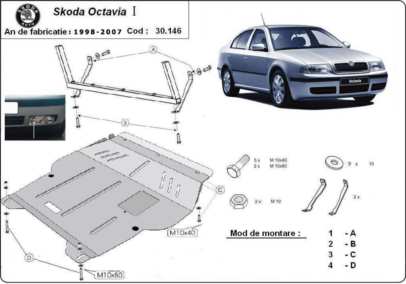Engine skid plate Skoda Octavia 1 - 2