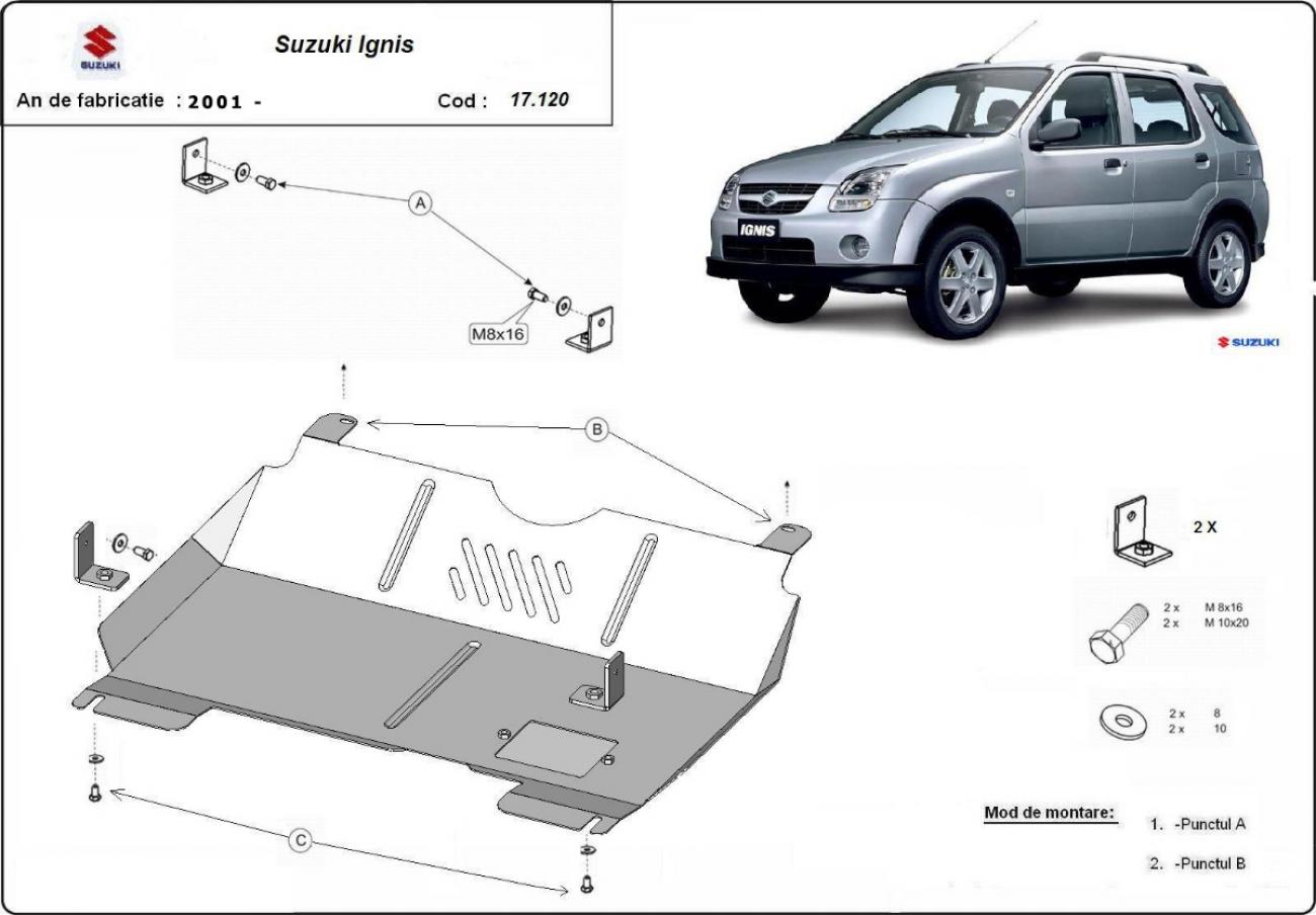 Engine and gearbox skid plate Suzuki Ignis - 2