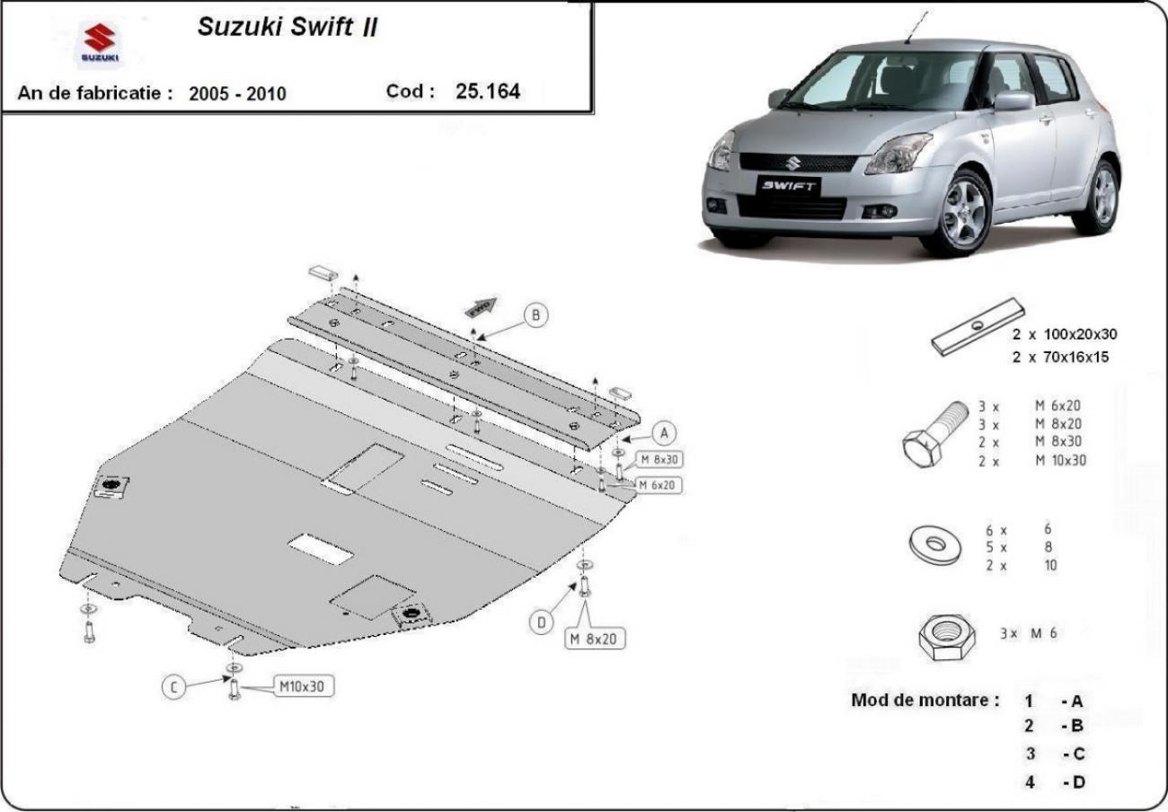 Engine skid plate Suzuki Swift 2 - 2
