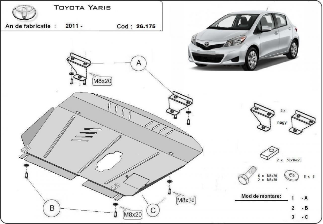 Engine skid plate Toyota Yaris - 2