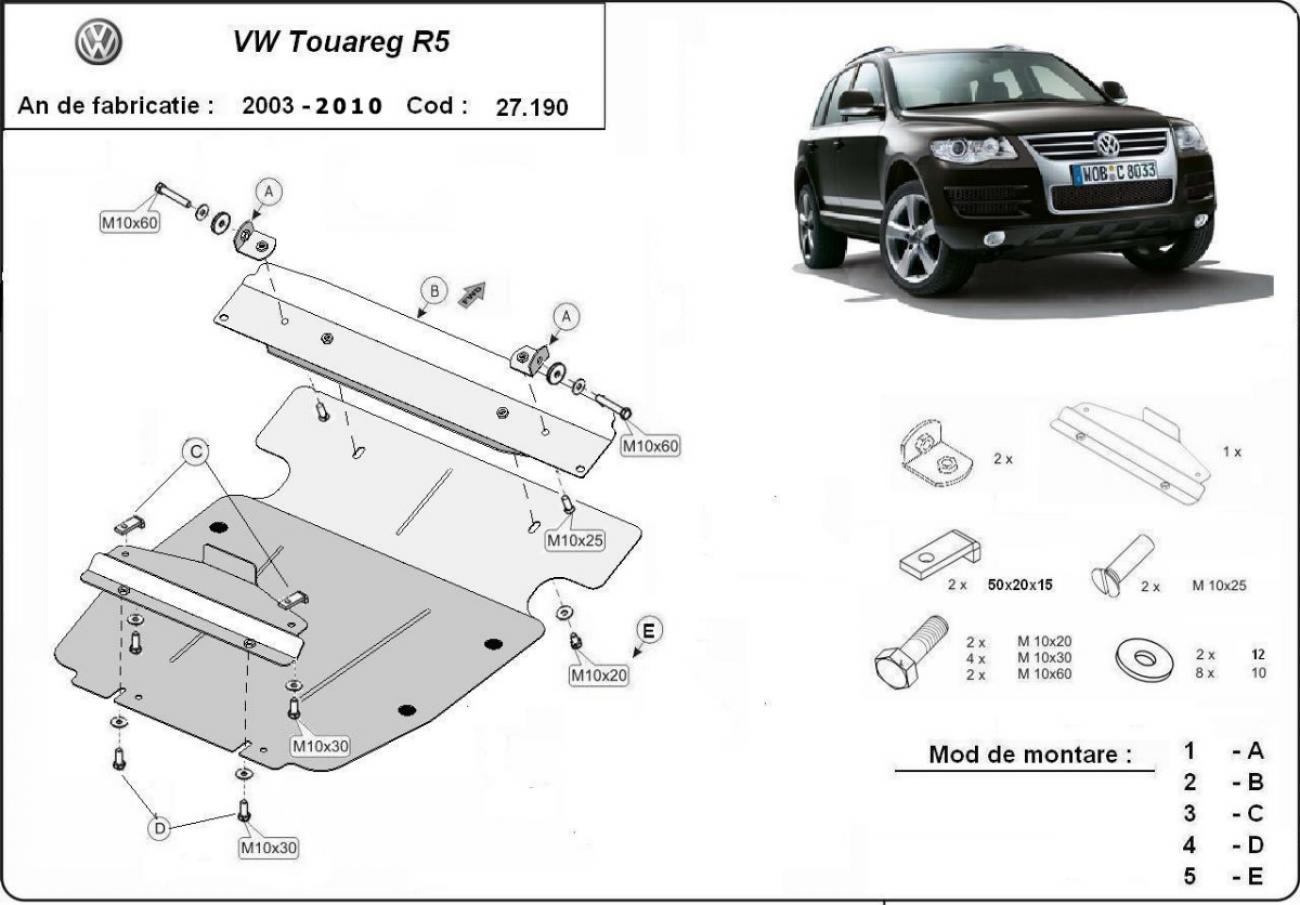 Engine skid plate Volkswagen Touareg R5 - 2
