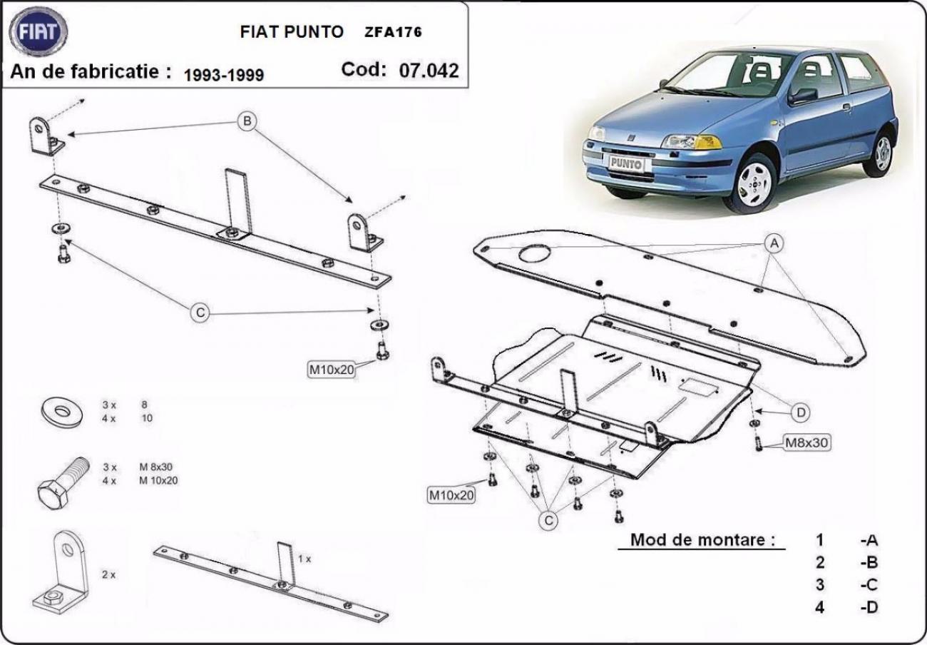 Engine skid plate Fiat Punto - 2