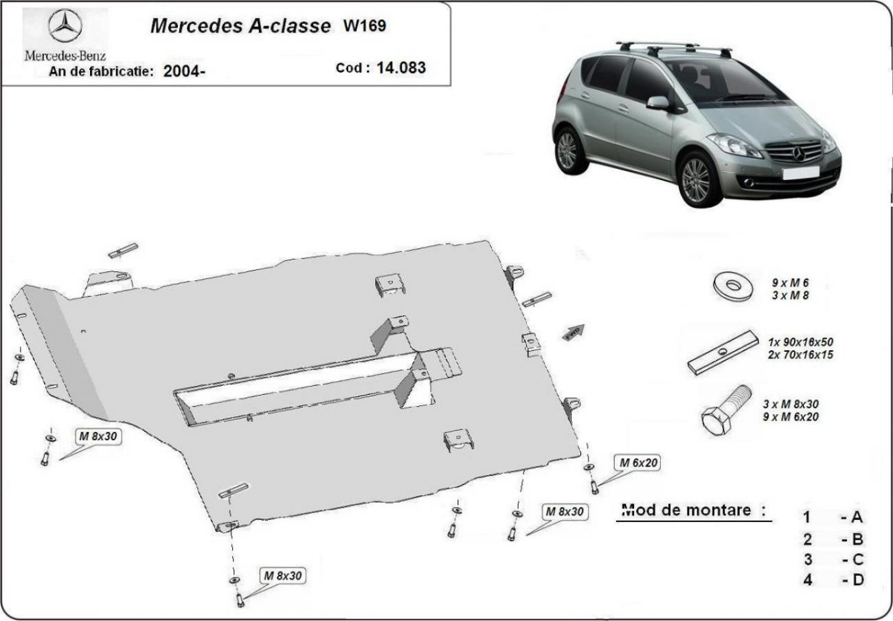 Engine and gearbox skid plate Mercedes A-Class - 2