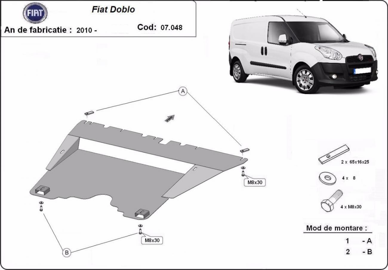 Engine skid plate Fiat Doblo - 2