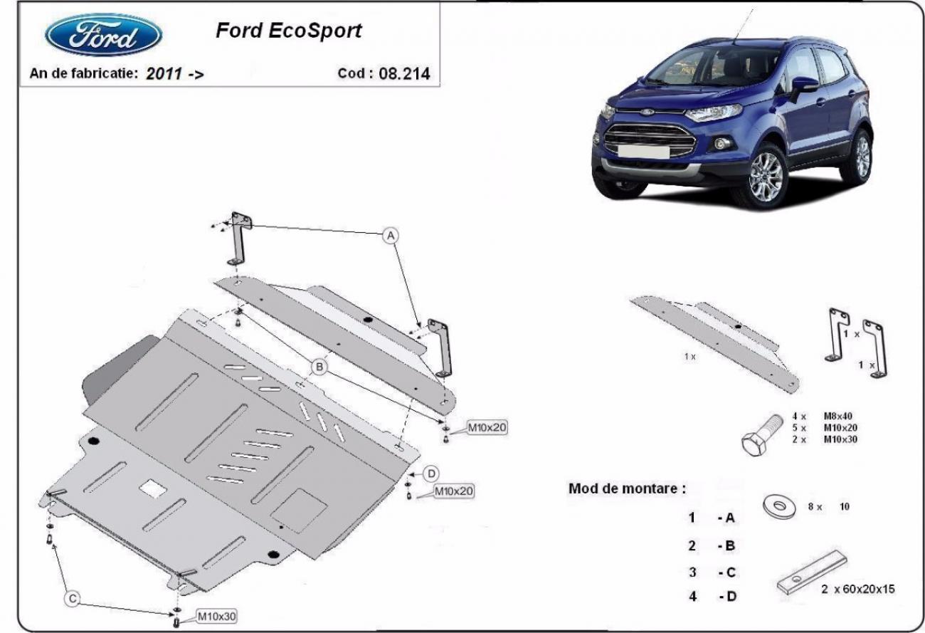 Engine and gearbox skid plate Ford EcoSport - 2