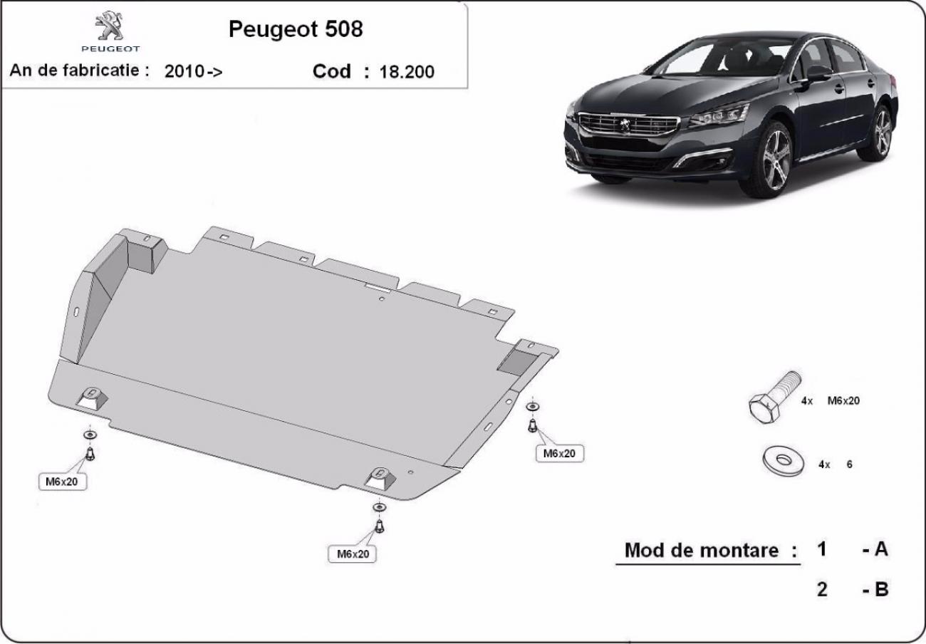 Engine skid plate Peugeot 508 - 2
