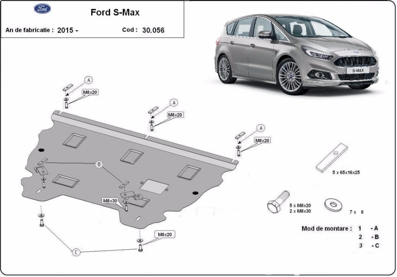 Engine skid plate Ford S-Max from 2015 - 2
