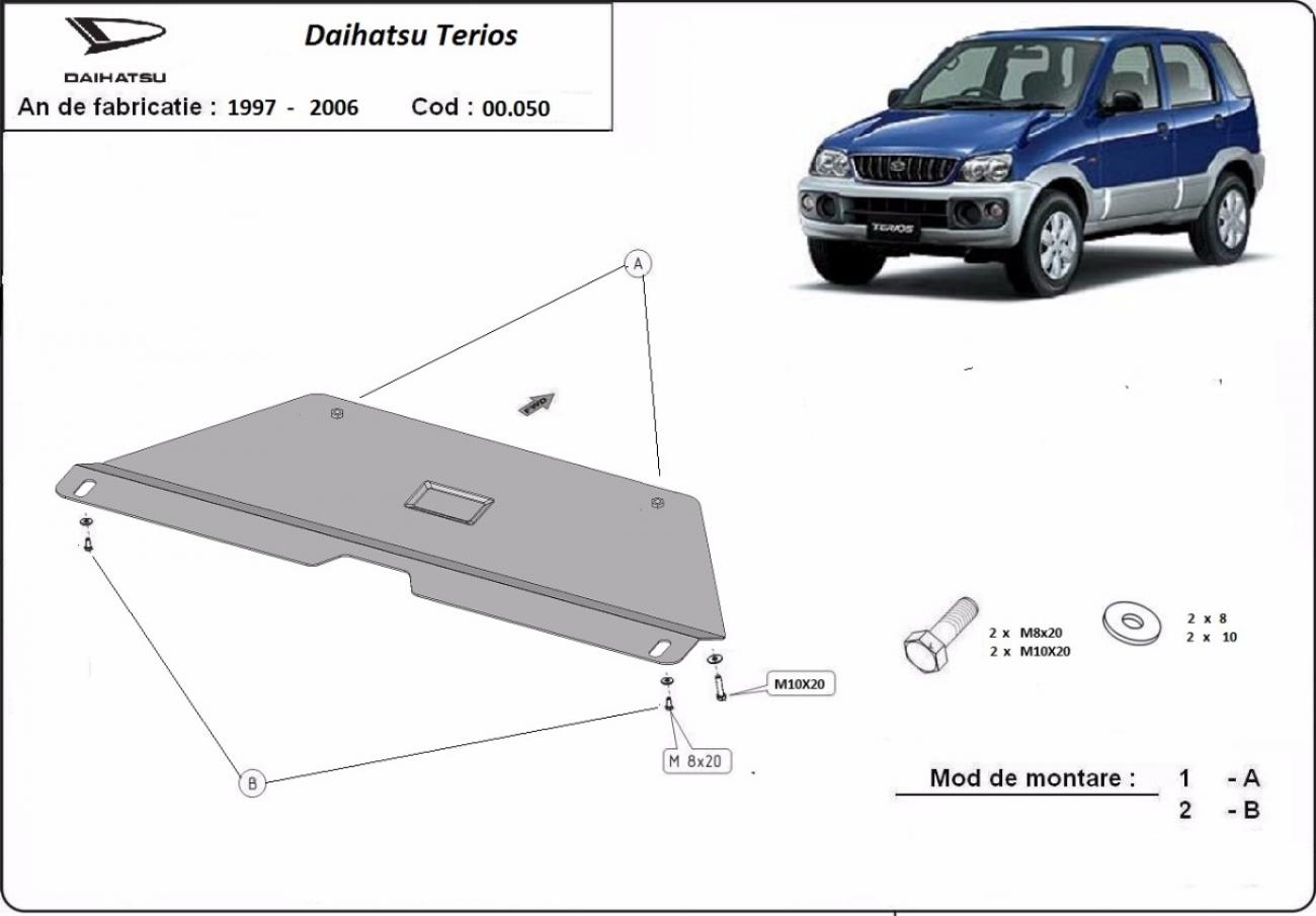 Gearbox skid plate Daihatsu Terios - 2
