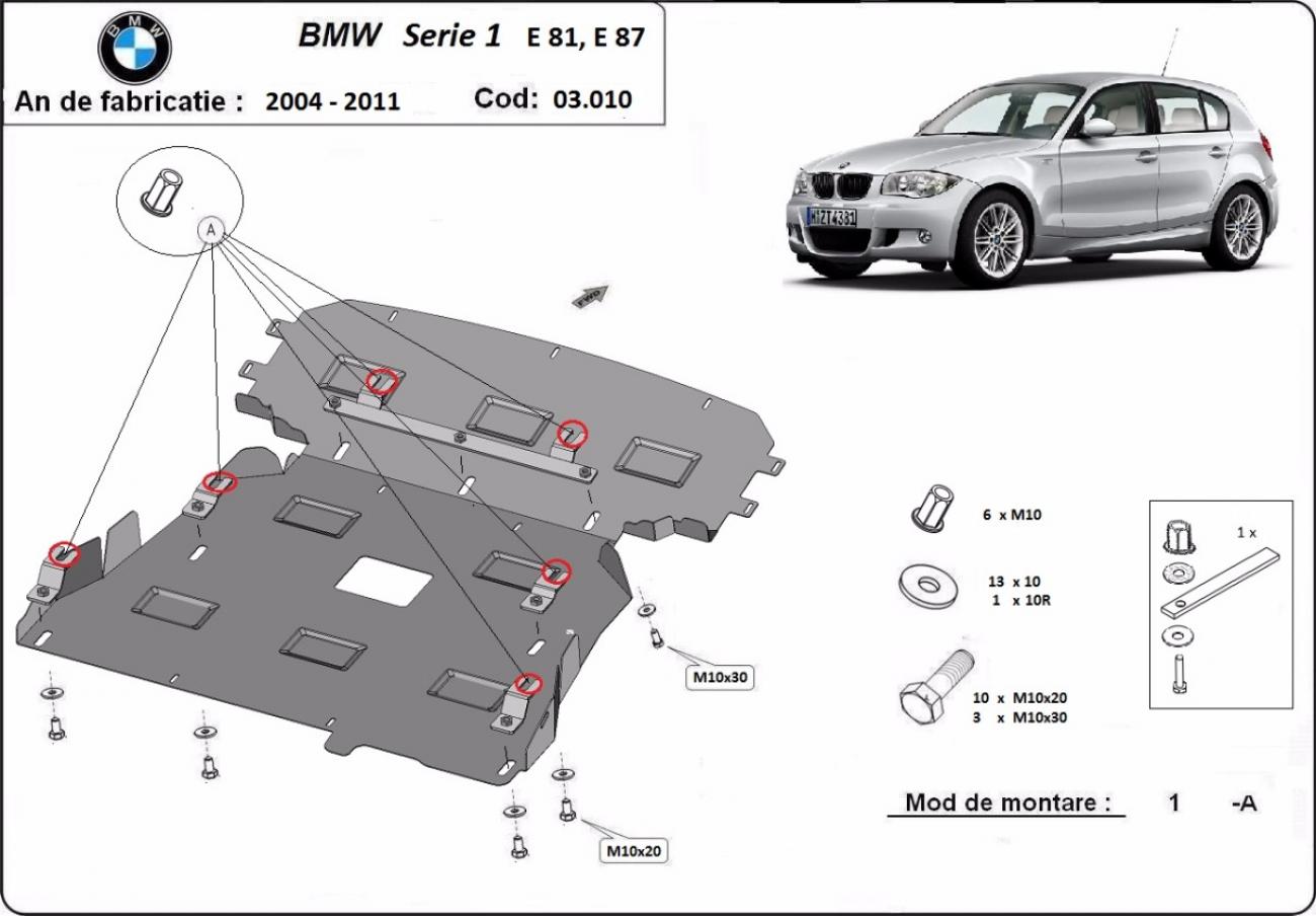 Engine skid plate BMW Seria 1 E81;E87 - 2