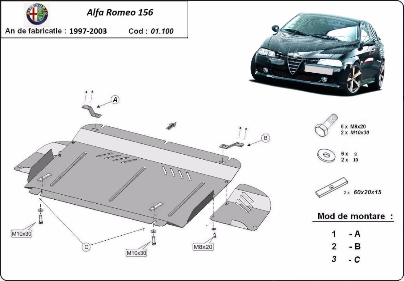 Engine skid plate Alfa Romeo 156 - 2