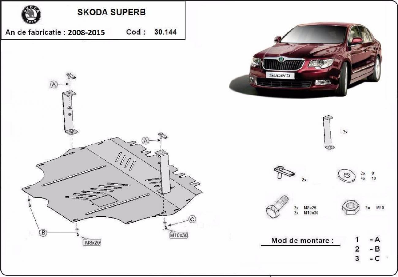 Engine skid plate Skoda Superb - 2