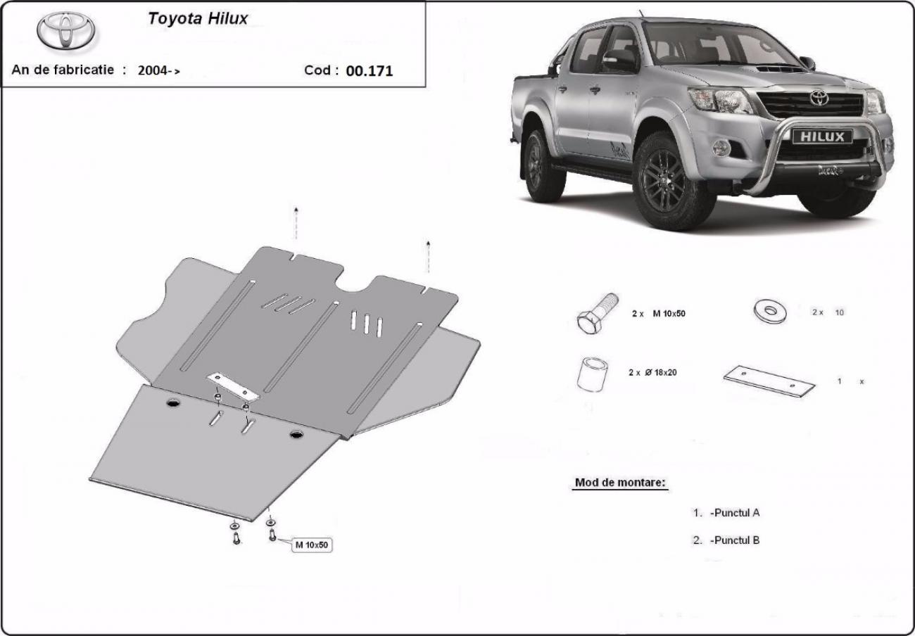 Gearbox skid plate for, filtru particule Toyota Hilux - 2