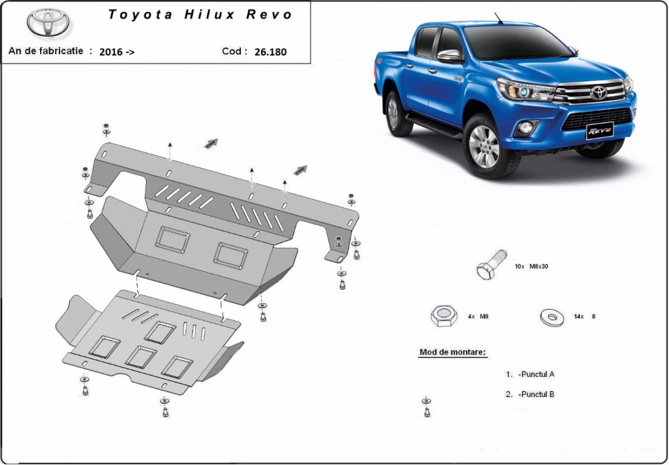 Engine and cooler skid plate Toyota Hilux Revo - 2