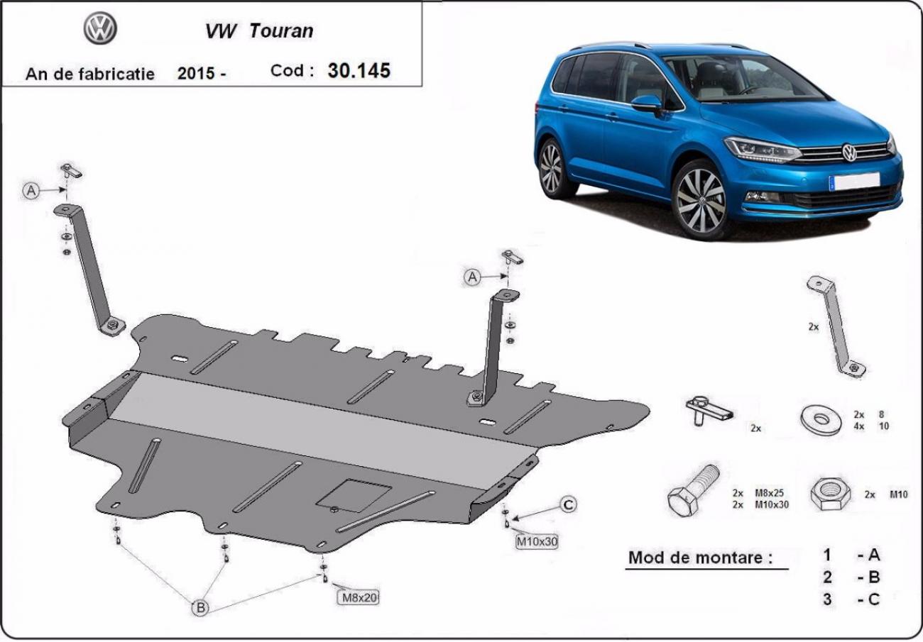 Engine skid plate Volkswagen Touran - manual gearbox - 2