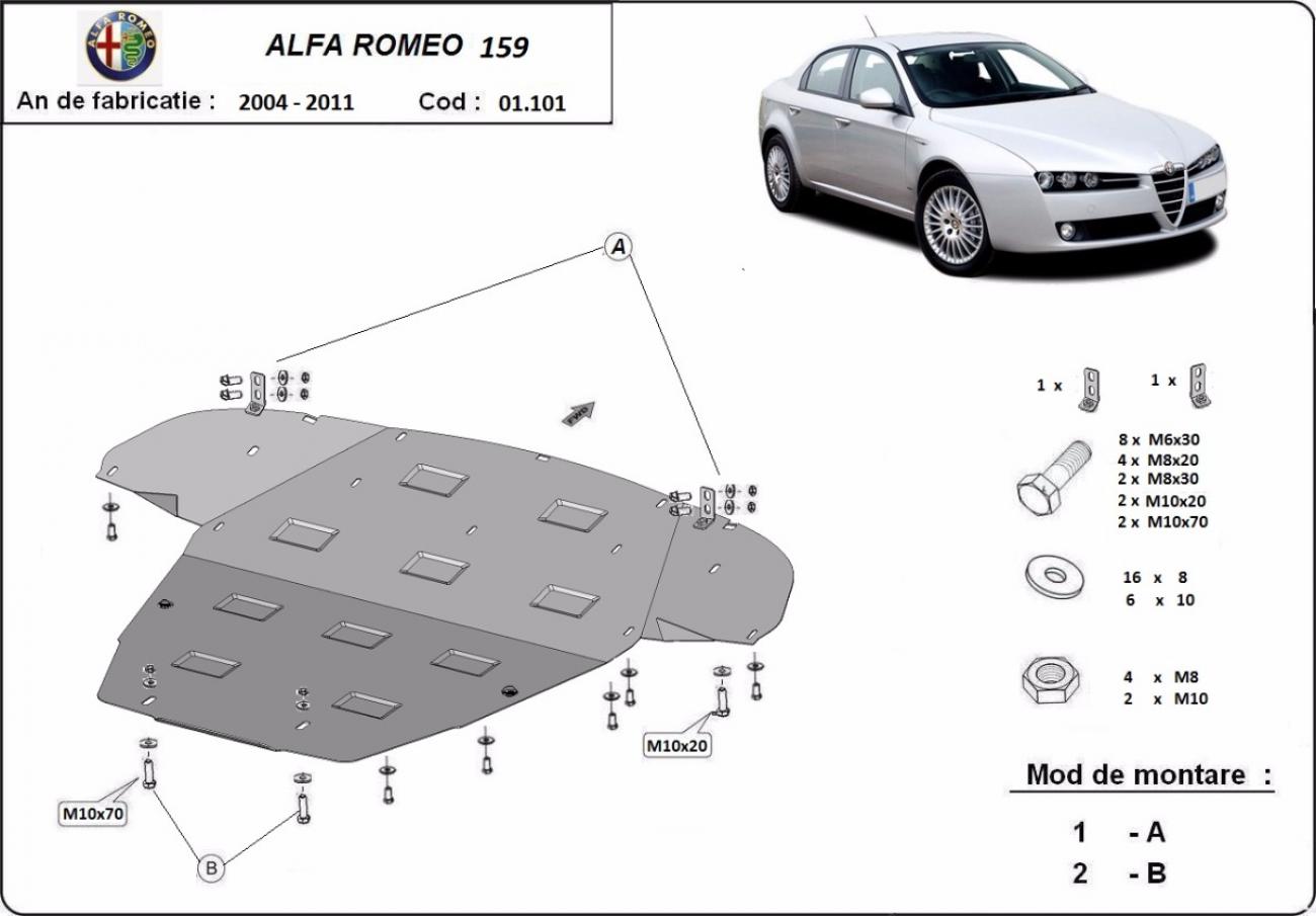 Engine skid plate Alfa Romeo 159 - 3