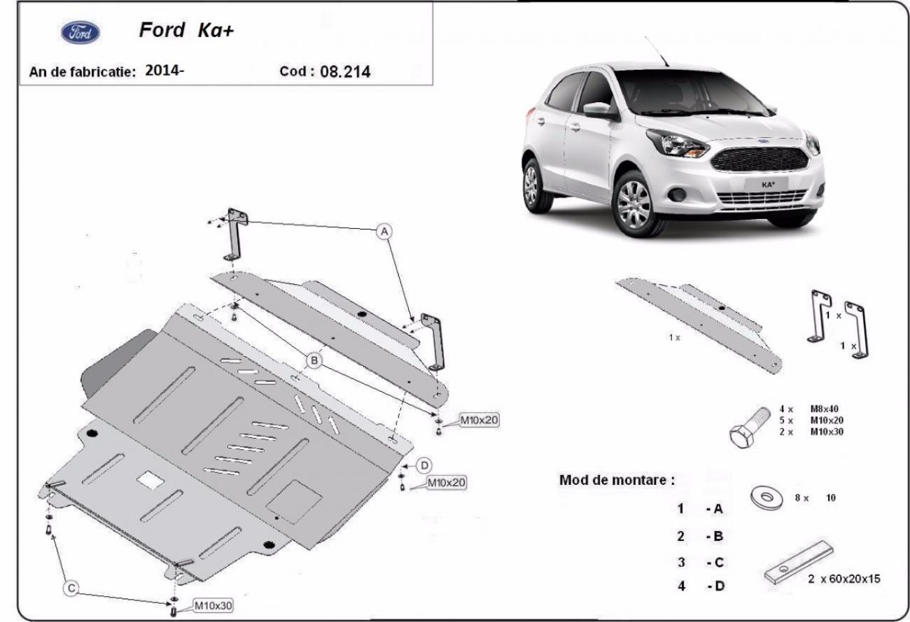 Engine skid plate Ford KA+ - 2