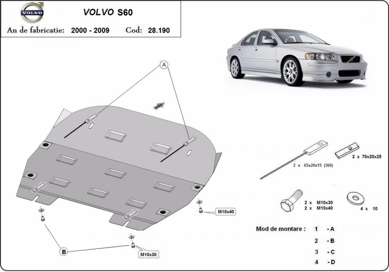 Engine skid plate Volvo S60 - 2
