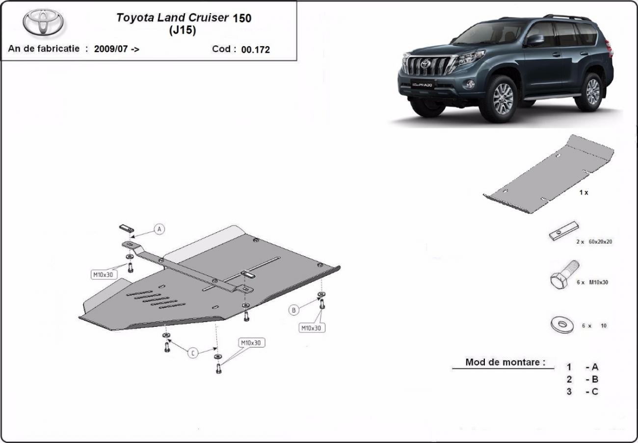 Gearbox skid plate for Toyota Land Cruiser 150 - 2
