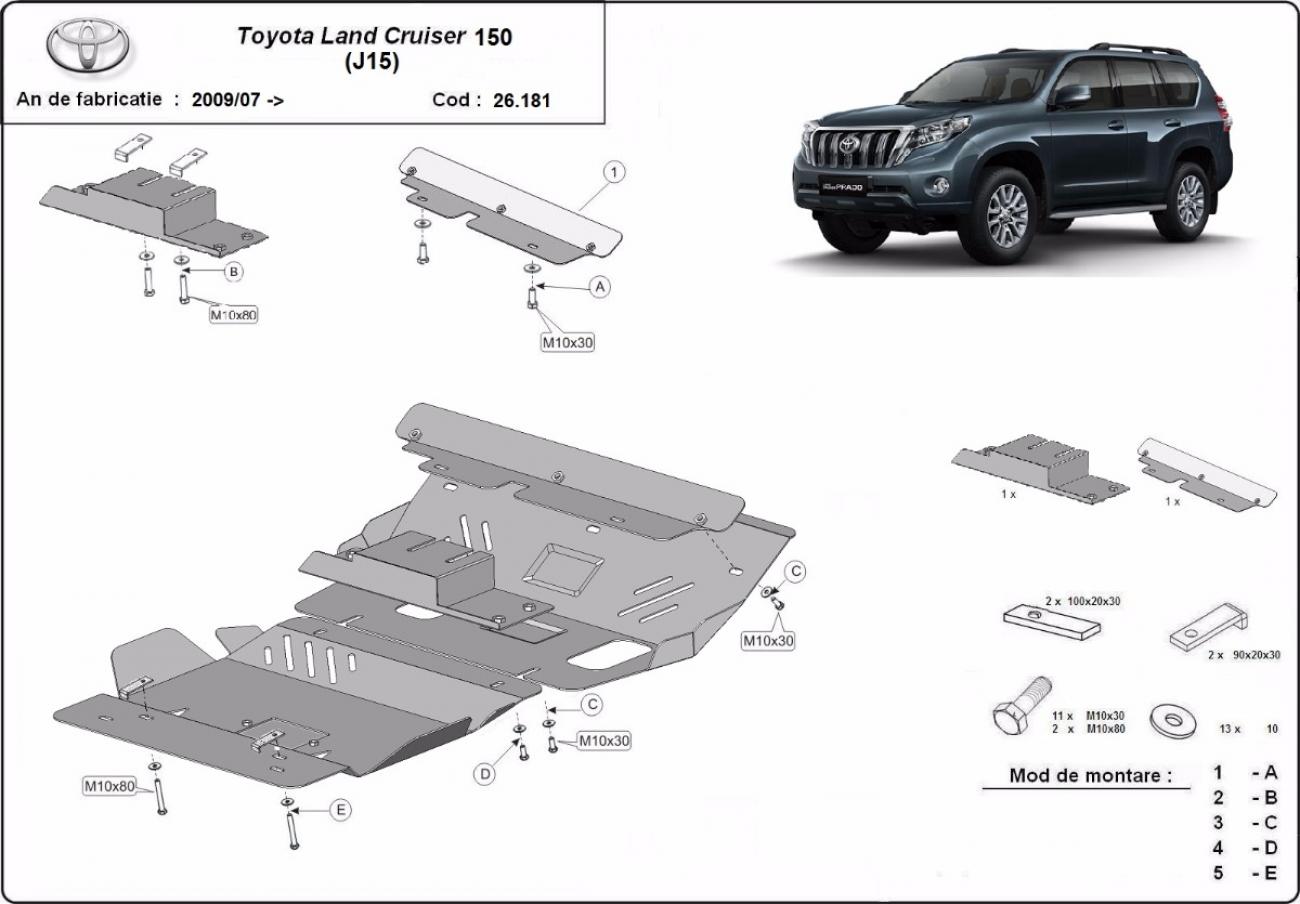 Engine skid plate Toyota Land Cruiser 150 - 2