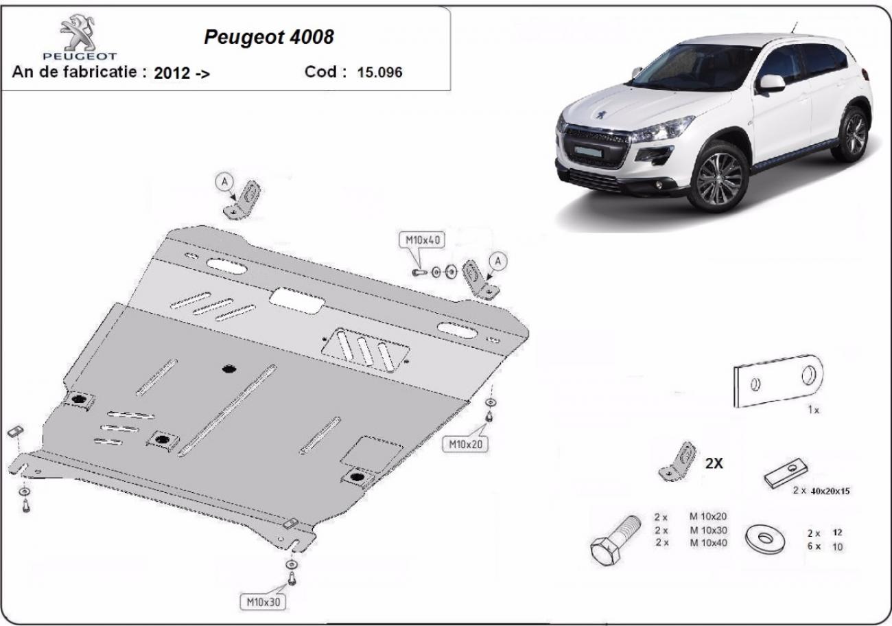 Engine skid plate Peugeot 4008 - 2