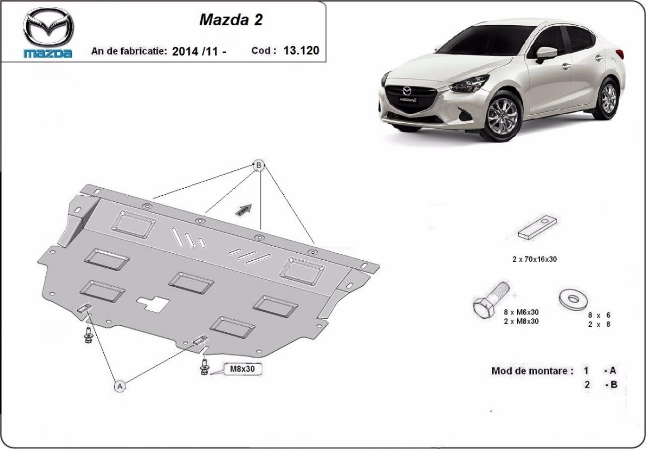 Engine skid plate Mazda 2 - 2
