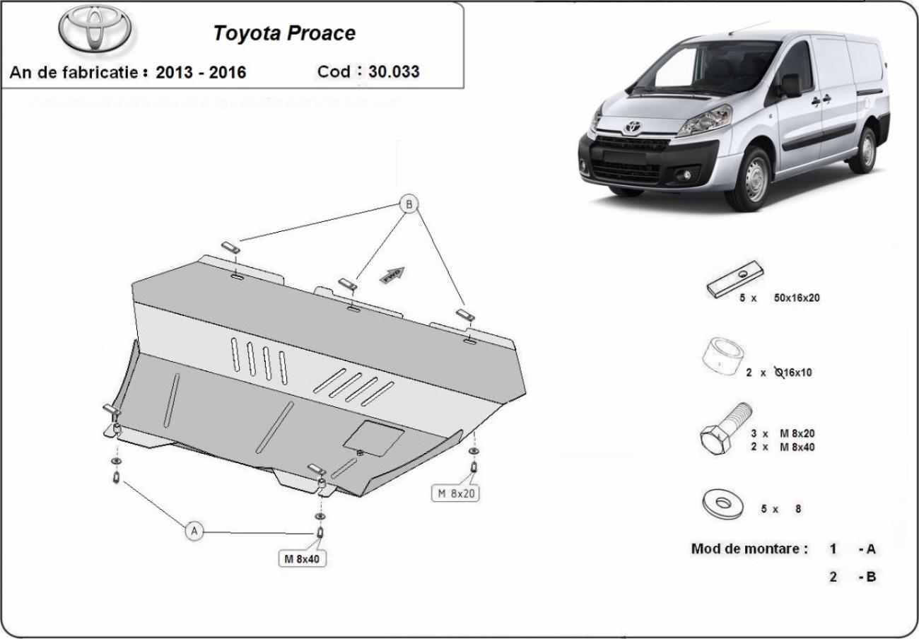 Engine skid plate Toyota Proace - 2