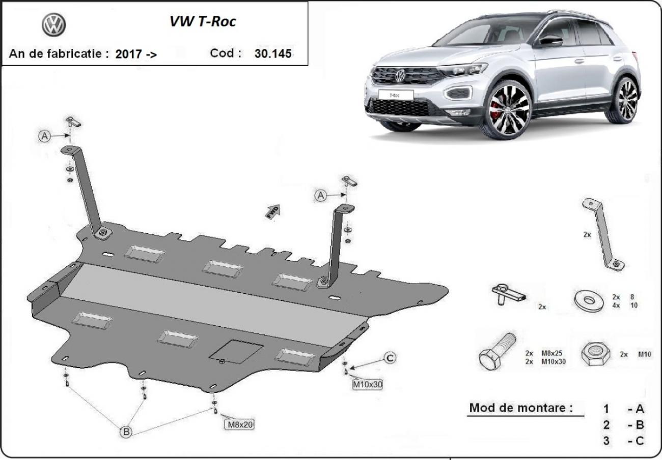 Engine skid plate Volkswagen T-Roc - manual gearbox - 2