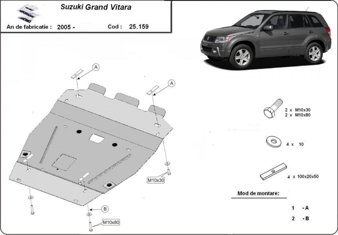 Engine skid plate Suzuki Grand Vitara - 2