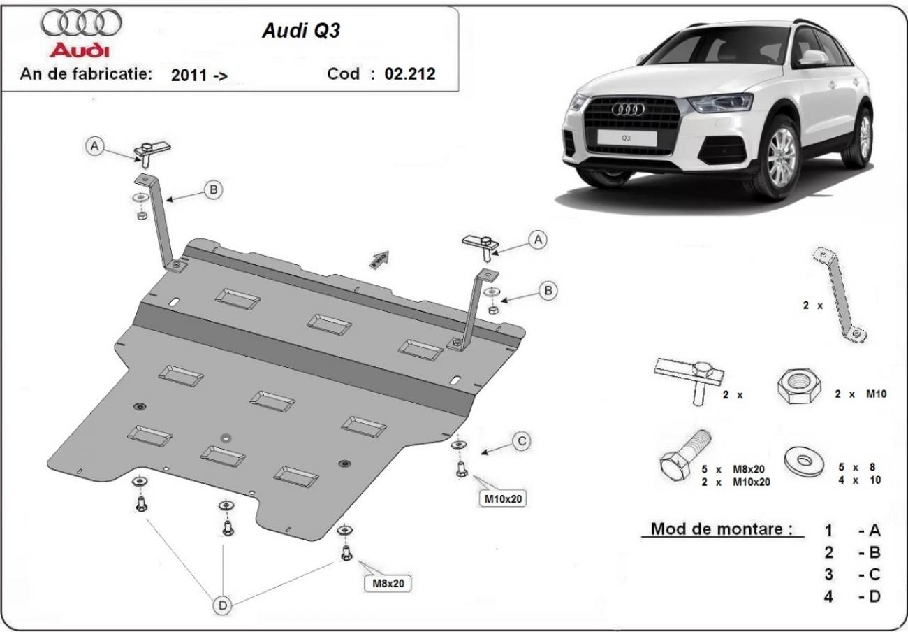 Engine skid plate Audi Q3 - 2