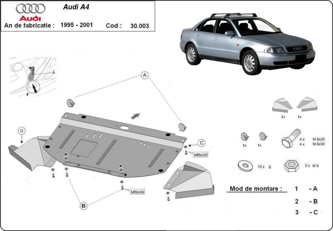 Engine skid plate Audi A4 B5 - 2