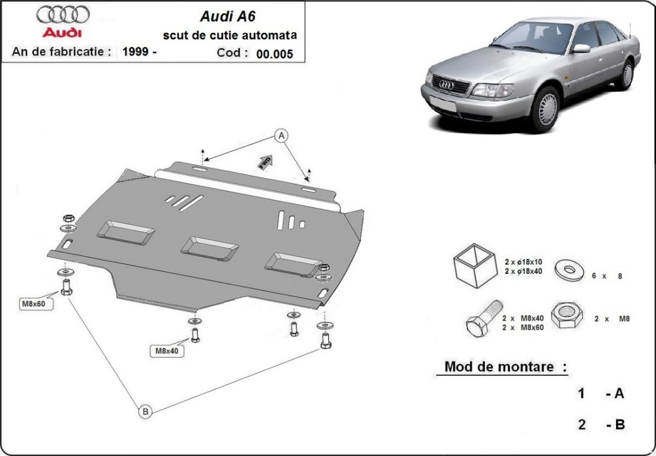 Gearbox skid plate for automatic Audi A6 - 2