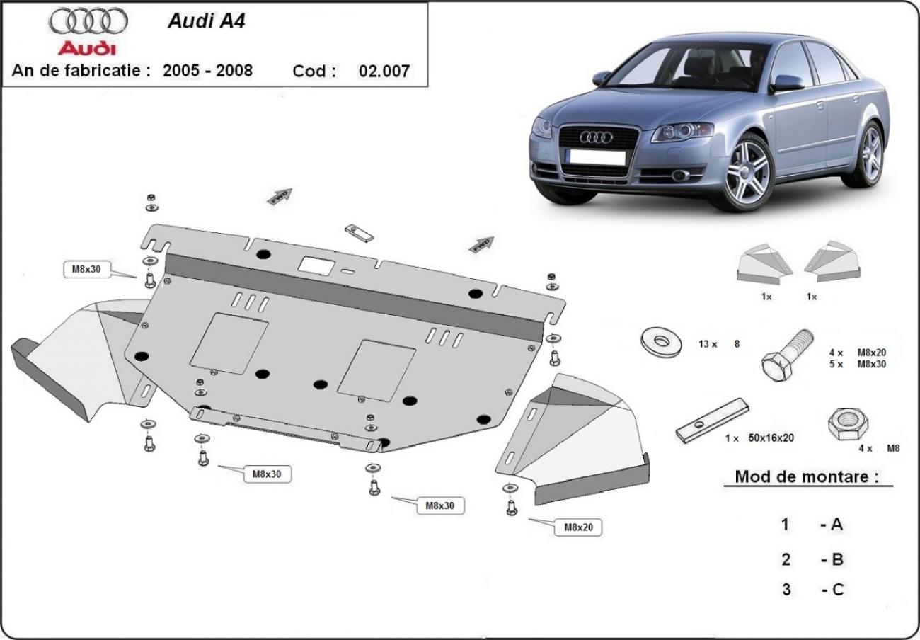 Engine skid plate Audi A4 B7 - 2