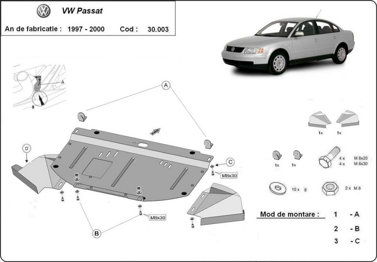 Engine skid plate VW Passat B5 - 2