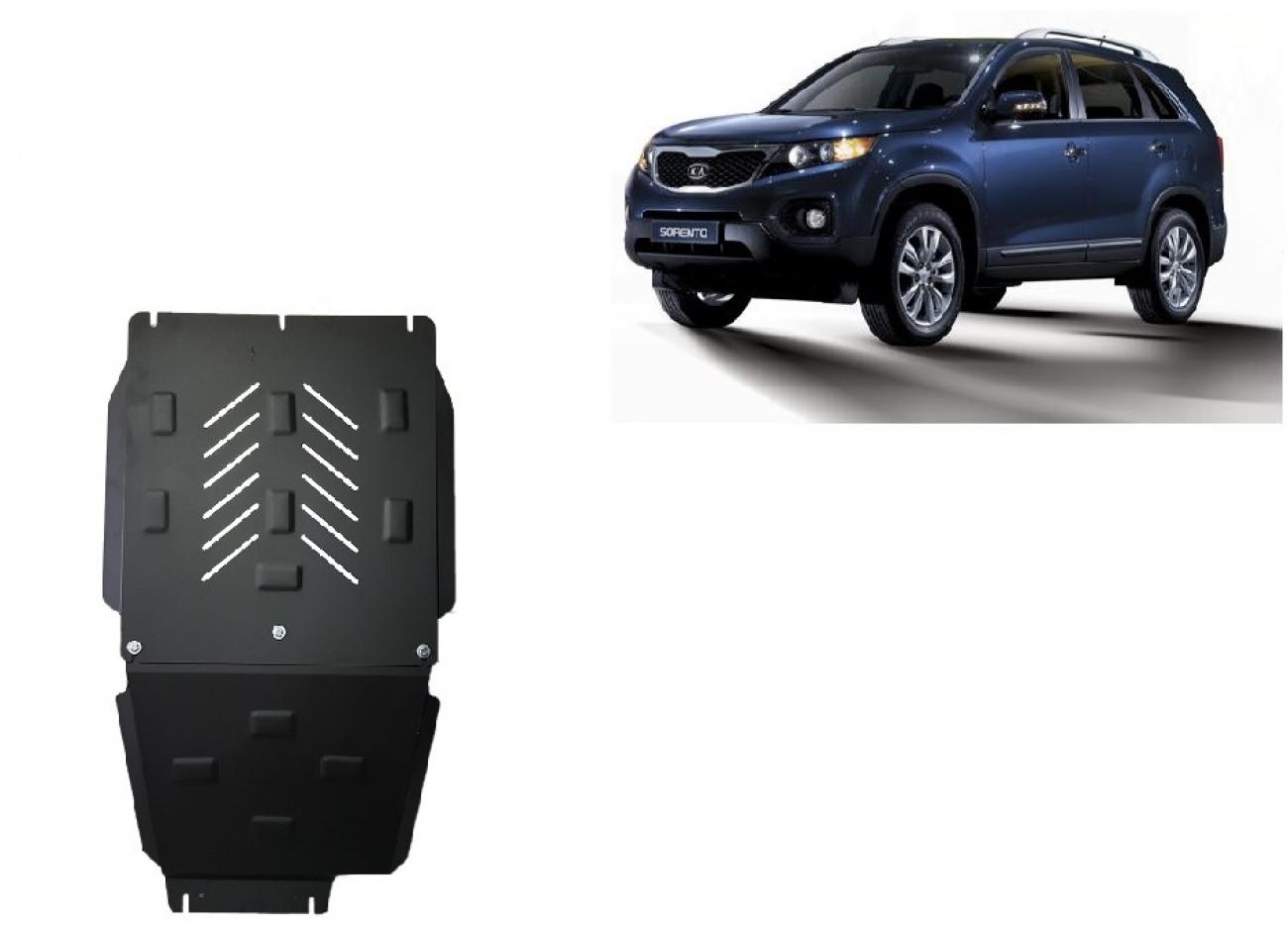 Gearbox and differential skid plate for Kia Sorento