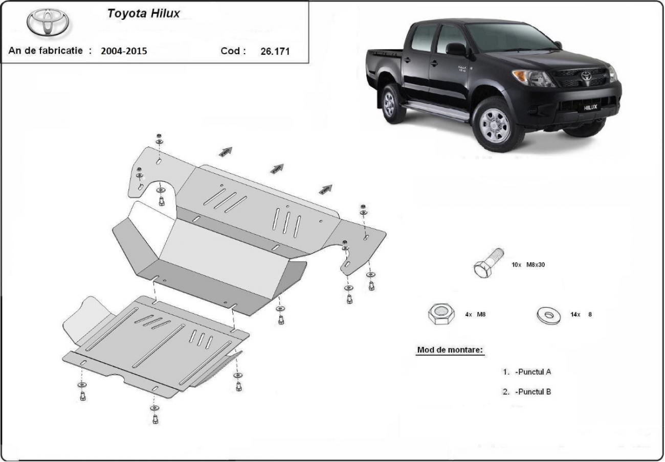 Engine and cooler skid plate Toyota Hilux - 2