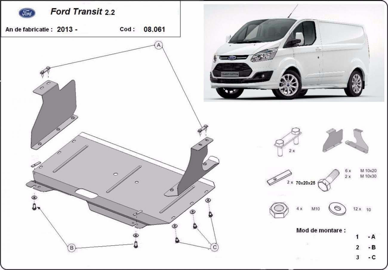 Engine skid plate Ford Transit - front-wheel drive - 2