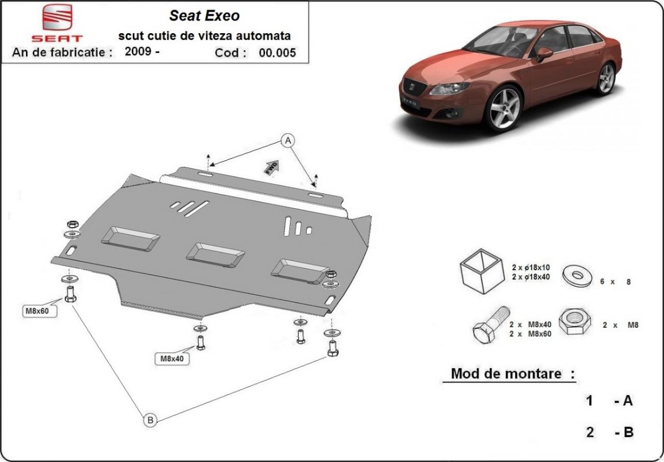 Gearbox skid plate for automatic Seat Exeo - 2