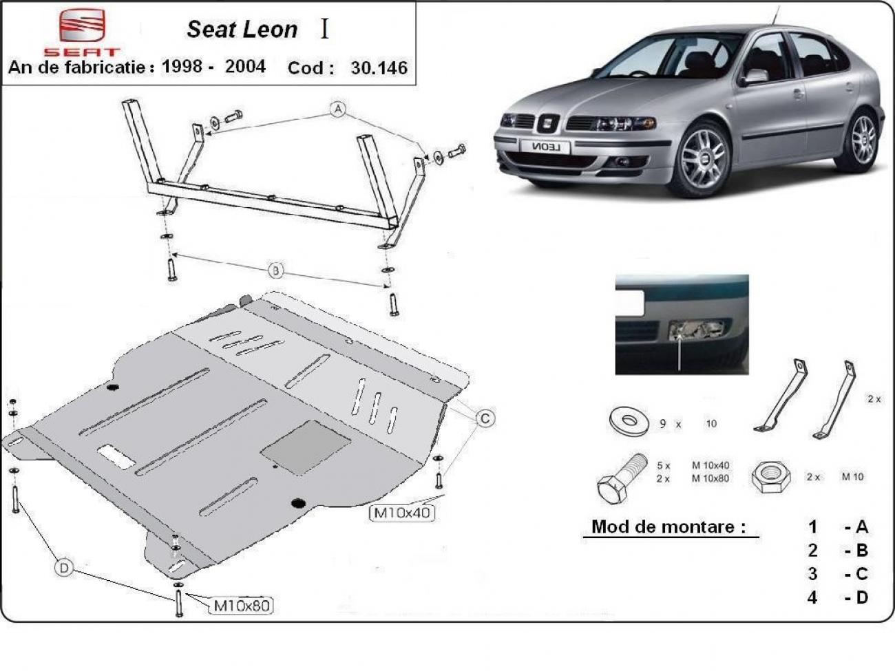 Engine skid plate Seat Leon - 2