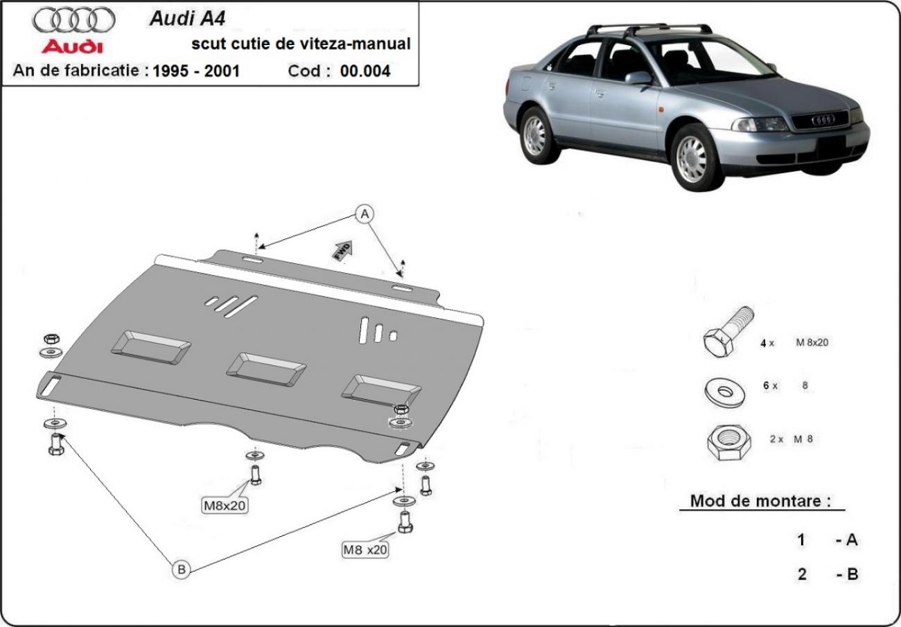 Gearbox skid plate for manual Audi A4 B5 - 2