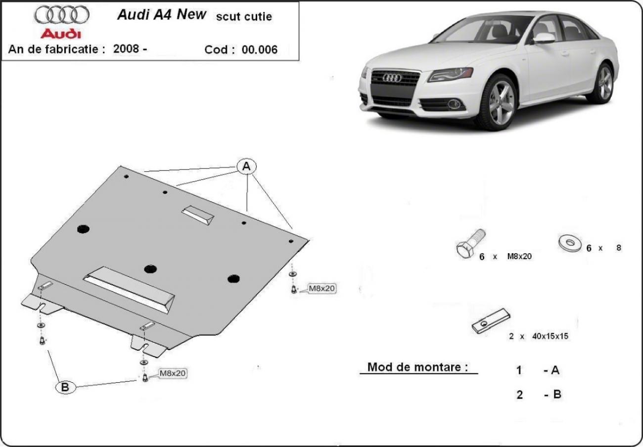 Gearbox skid plate for Audi A4 4 B8 - 2