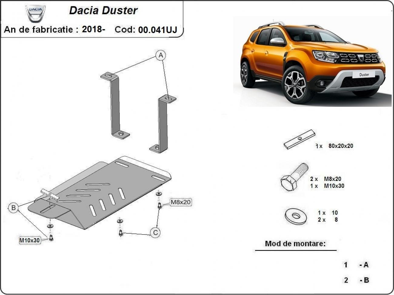 Differential skid plate Dacia Duster 4x4 - 2