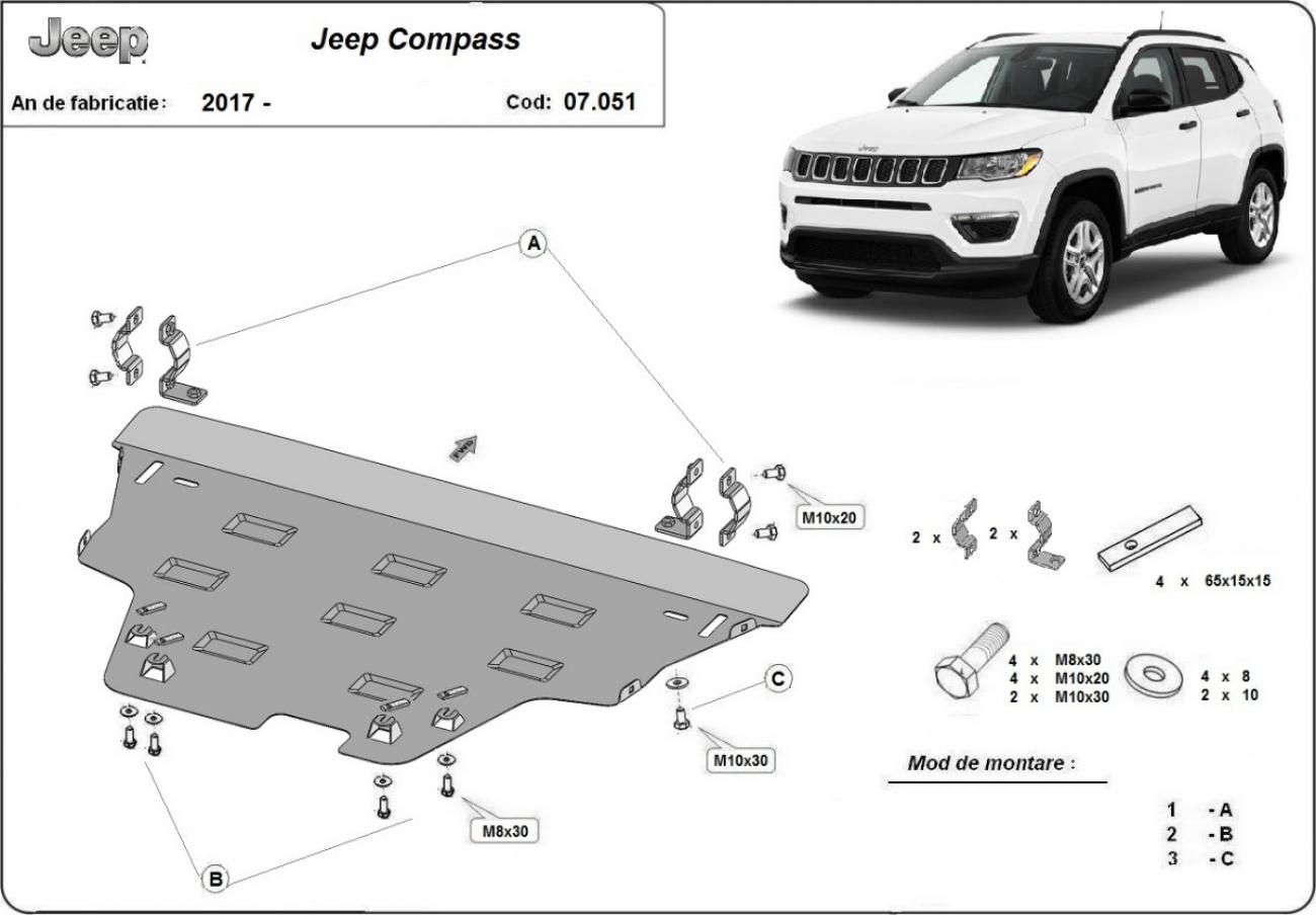 Engine skid plate Jeep Compass - 2