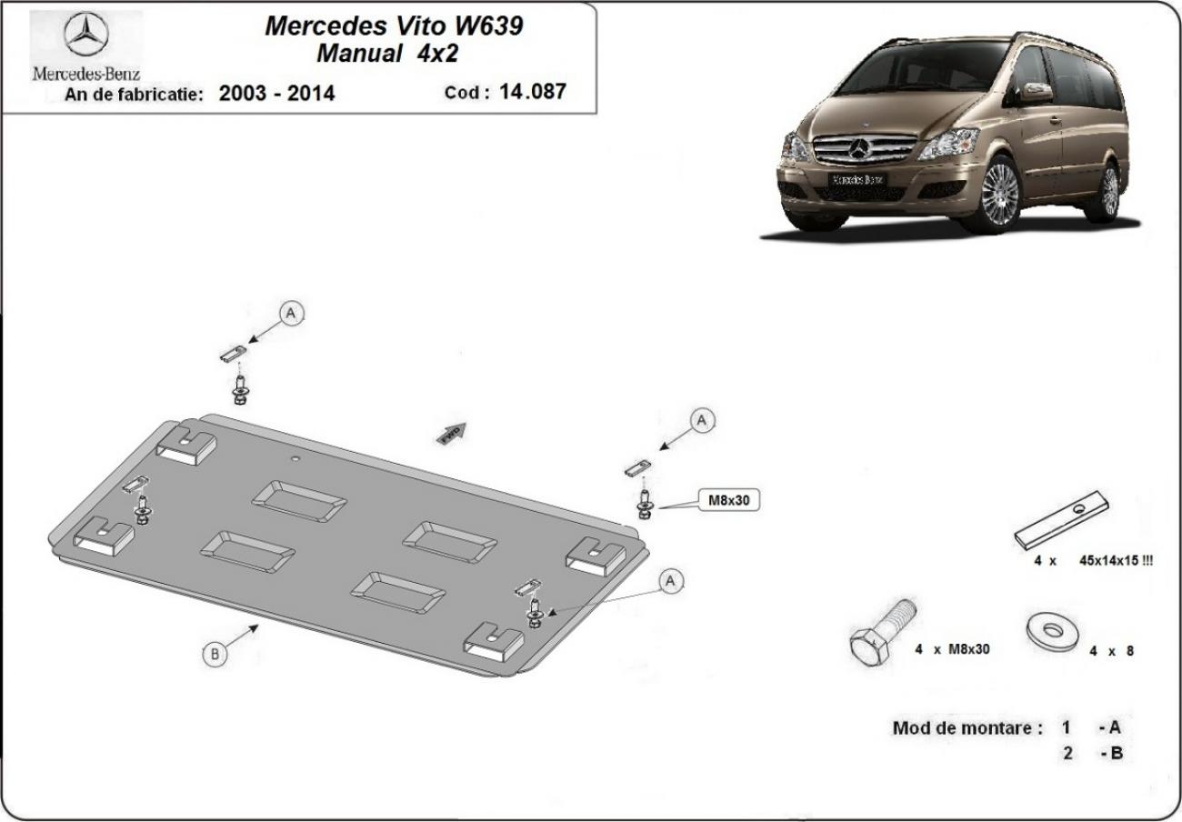 Engine skid plate Mercedes Viano W639 - 2.2 D 4x2 - 2