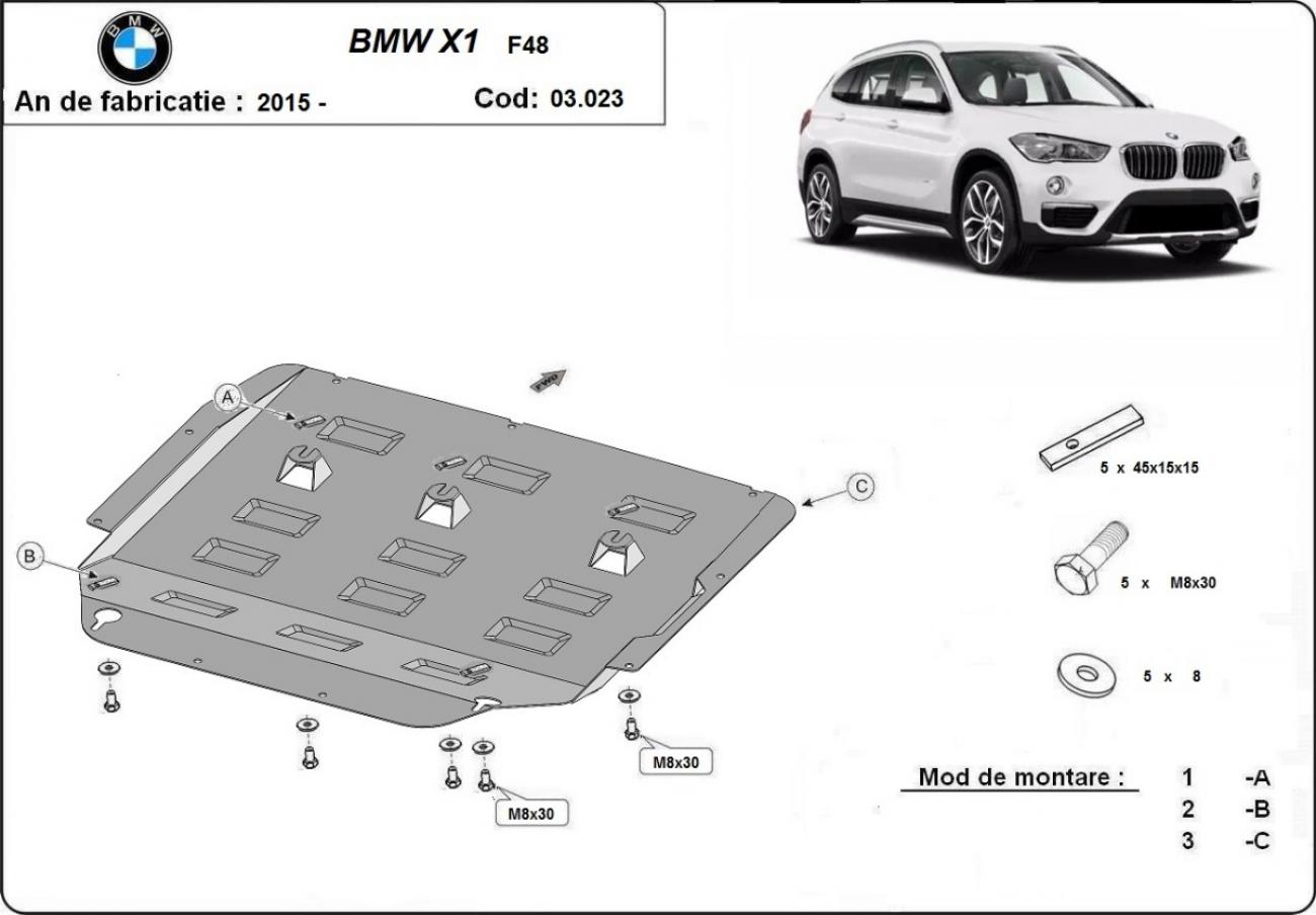 Engine skid plate BMW X1 F48 - 2